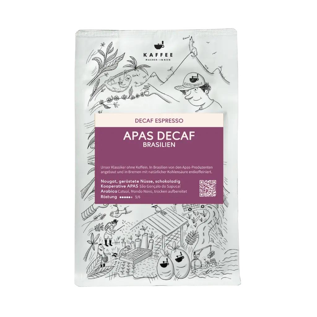Apas Decaf, Entkoffeinierter Espresso aus Brasilien