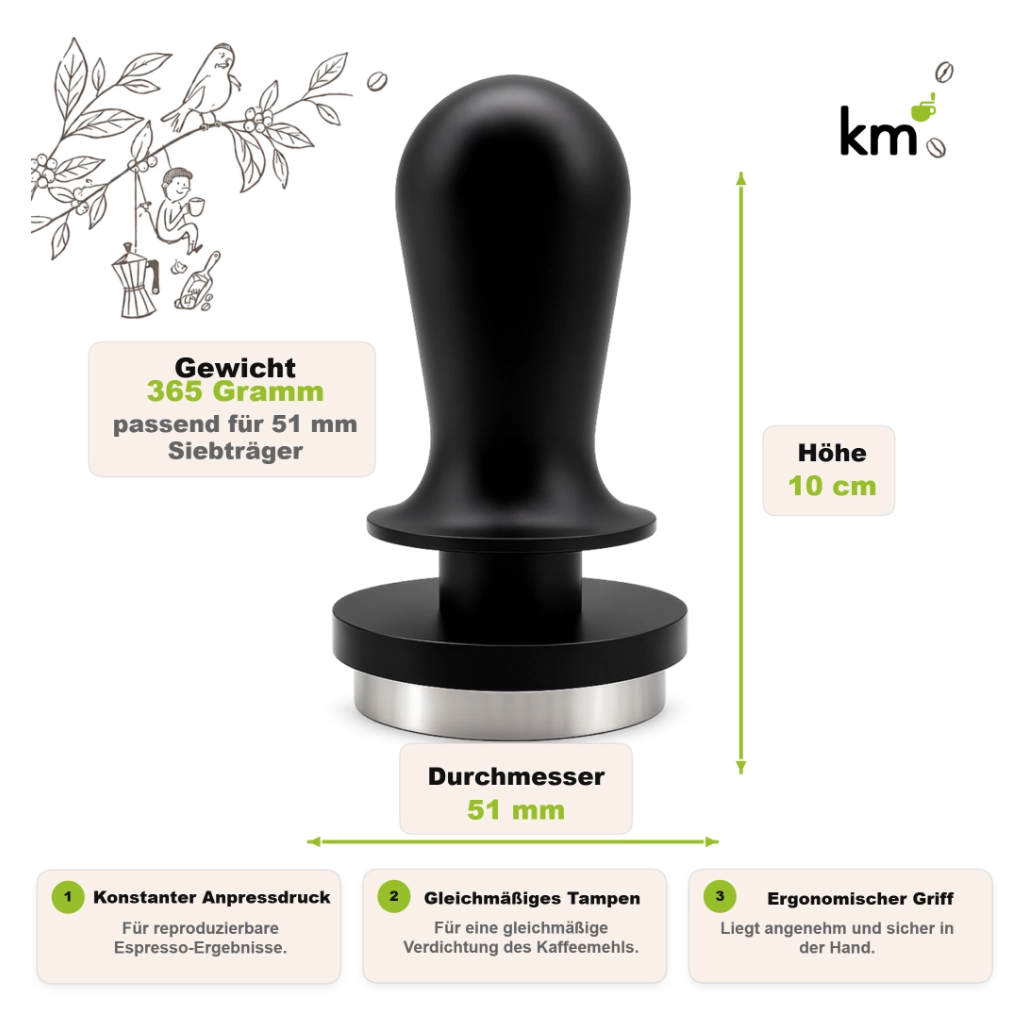 KM Tamper druckregulierend 51 mm